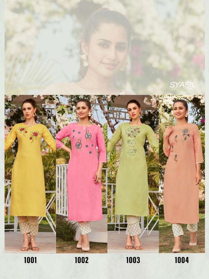 Syasii Magical Beauty Latest Fancy Designer Casual Wear Long Kurtis  With Bottom Collection
